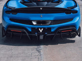Ferrari 296 GTB GTS with Aftermarket Parts - Rear Diffuser FRP / Carbon Fiber from Ventus Veloce